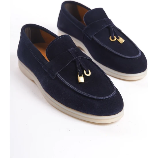 Mubiano Collection Kadın Süet Loafer & Babet Lacivert -MCKRY1410-LCV