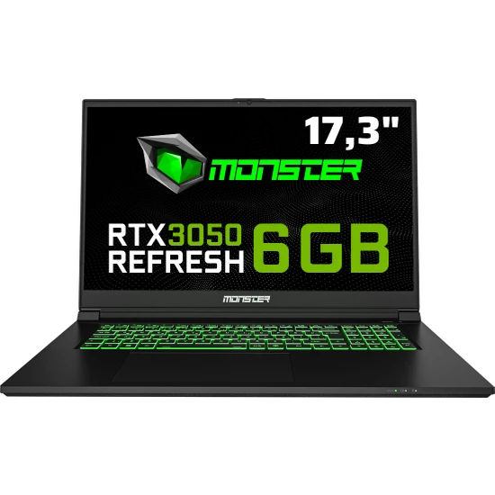 Monster Abra A7 V15.1.2 Intel Core I7 12700H 32 GB Ram 1 Tb SSD 6 GB Rtx 3050 Freedos 17,3 Fhd 144 Hz Oyun Bilgisayarı