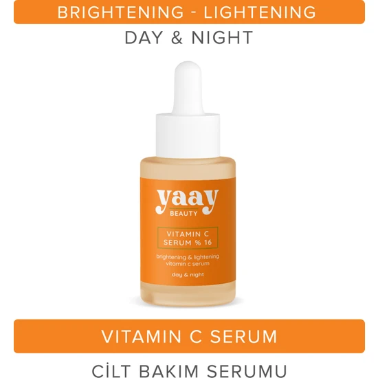 Yaay Beauty %16 Vitamin C Serum Brightening & Lightening & Vitamin C 30 ml