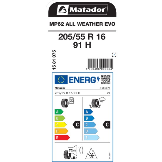 Matador 205/55 R16 91H Mp62 Allweaher Oto 4 Mevsim Lastiği Fiyatı