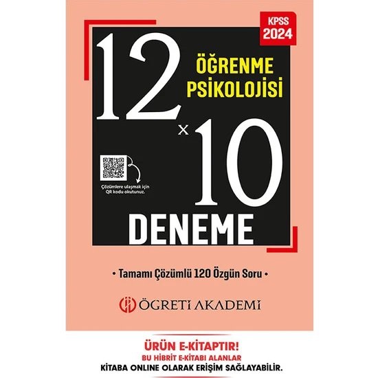 Öğreti Akademi KPSS Eğitim Bilimleri 12x10 Öğrenme Psikolojisi Deneme E-Kitap