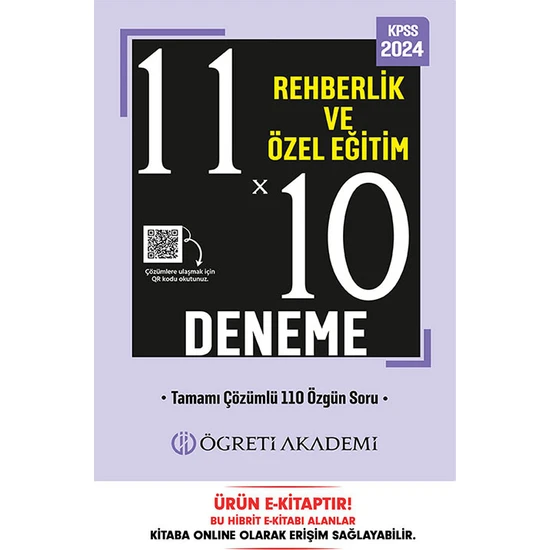 Öğreti Akademi KPSS Eğitim Bilimleri 11x10 Rehberlik ve Özel Eğitim Deneme E-Kitap