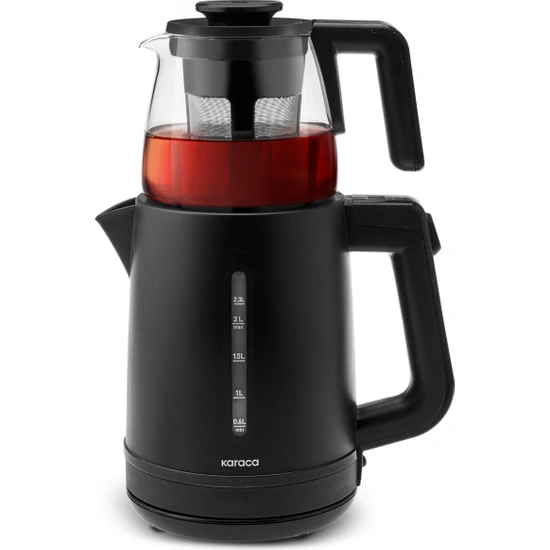 Karaca Tea Grande Xl Çay Makinesi ve Kettle Shiny Black