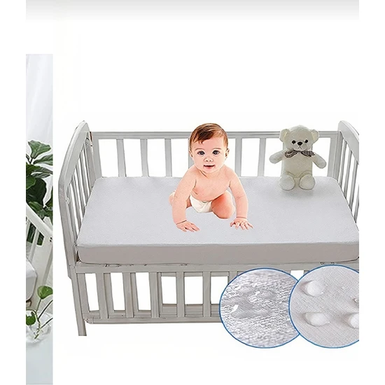 Pamuklu Sıvı Geçirmez Bebek Alezi  Çoçuk  Alezi  Bebek   Çoçuk  Yatak  Koruyucu   Çarşaf  Alez     Bebek  Yatağı  Alezi   Beşik  Yatağı    Alezi  70  x 140  cm   Ebatında