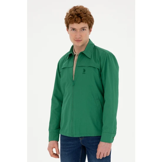 U.S. Polo Assn. Erkek Yeşil Gömlek Desenli 50283816-VR054