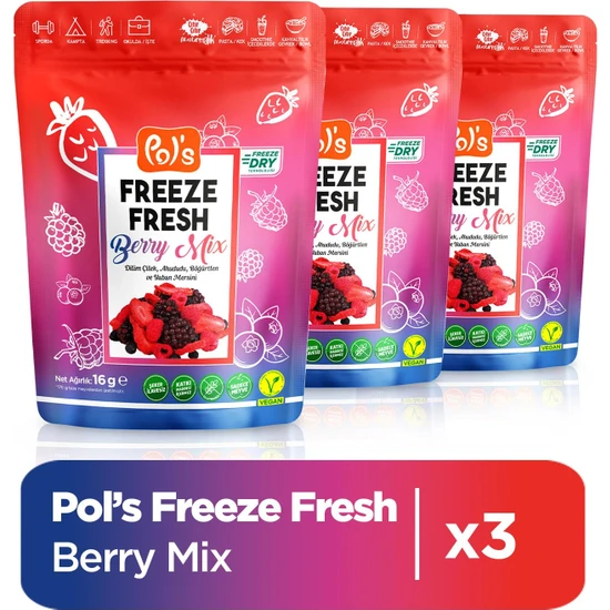 Pol's Freeze Fresh Berry Mix 16 g x 3 Adet