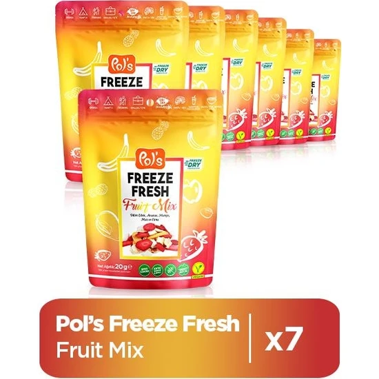 Pol's Freeze Fresh Fruit Mix 20 g x 7 Adet