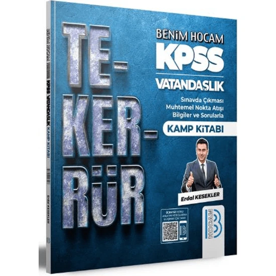 Benim Hocam Yayınları 2024 KPSS Vatandaşlık Tekerrür Kamp Kitabı - Erdal Kesekler