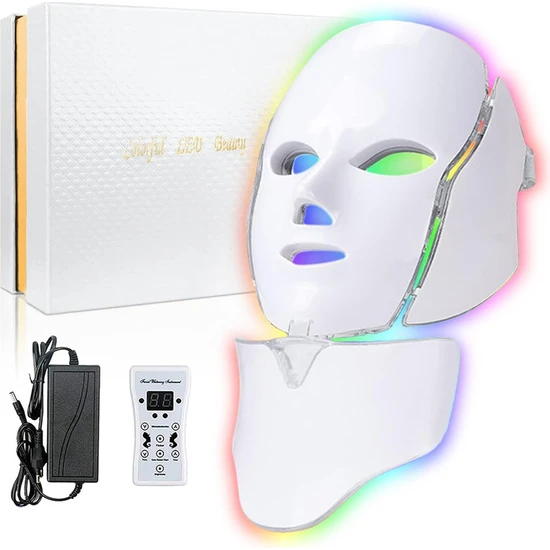 Liwen Nature Slim Yüz Için Mavi Kırmızı Işık Terapisi Maskesi, 7 Renk LED Yüz Maskesi Işık Terapisi, Evde LED Yüz Maskesi Işık Terapisi (Yurt Dışından)