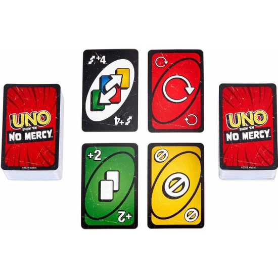 Mattel Uno No Mercy Kartlar Orijinalözel Ürün Merhametsiz Uno