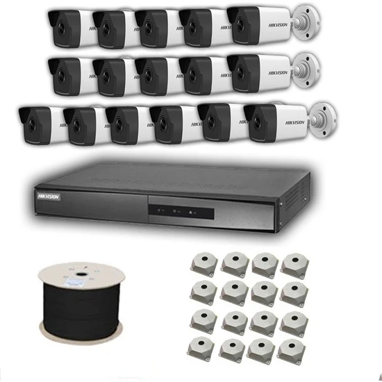 Hikvision 4mp Mikrofonlu 16 Kameralı Tak Çalıştır Hazır Ip Kamera Seti Hard Disk Yoktur