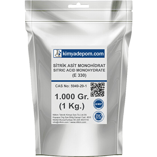 Kimya Depom Sitrik Asit Monohidrat E-330 1 Kg.