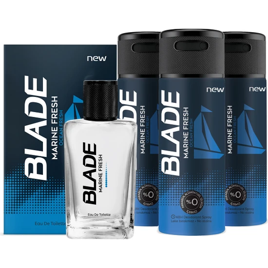 Blade Marine Fresh EDT Parfüm 70 ml & Deodorant 3 x 150 ml