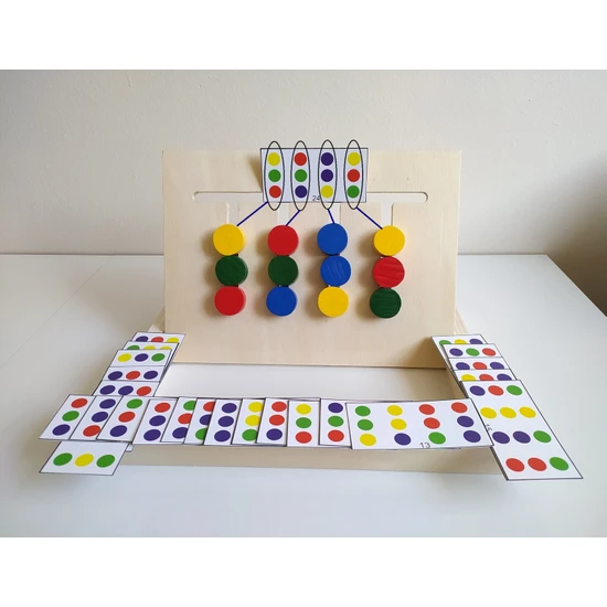 Talaş Ahşap Montessori Ahşap 4 Renk Örüntü Oyunu