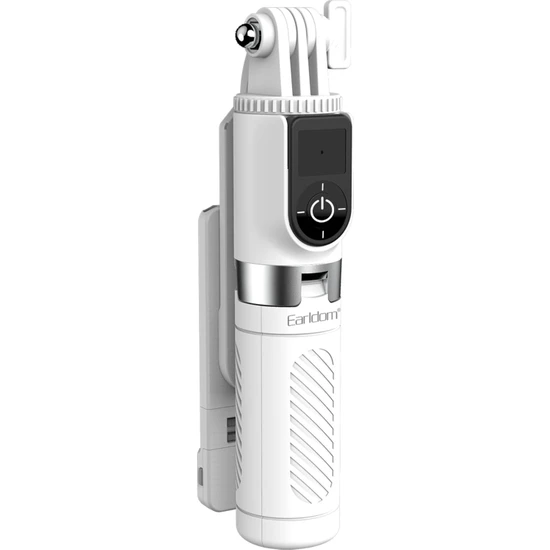 Earldom Bluetooth 4.0 Kontrollü Selfie Çubuğu Işıklı Beyaz