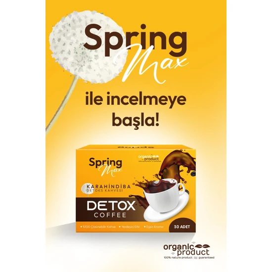 SpringMax Zayıflama. Kilo.vermeye Yardımcı Hızlı Etki Coffee Kolajen Detox Hindiba Diyet Kahve 1 Aylık Kullanım
