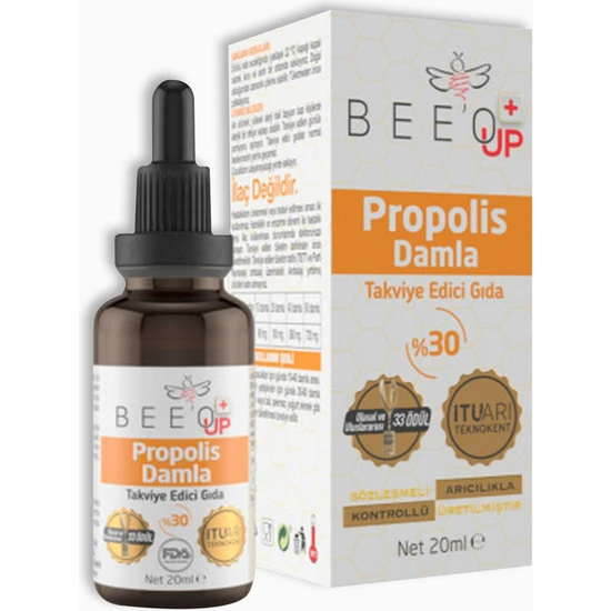 Bee'o Up %30 Propolis D3+K2 Damla 20 ml