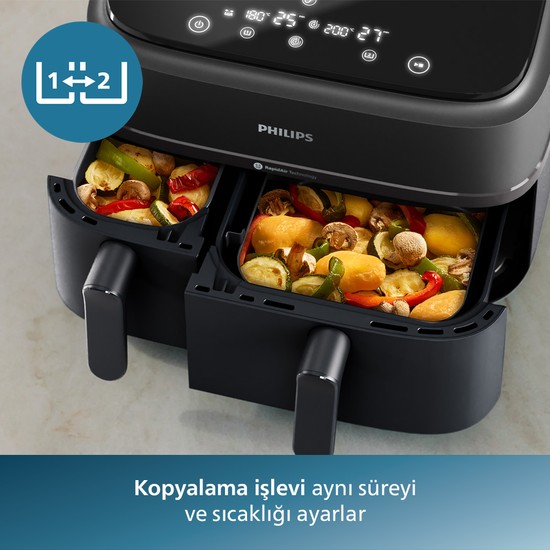 Philips NA350/00 3000 Serisi Çift Hazneli Airfryer Fiyatı