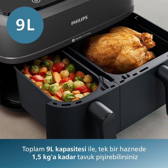 Philips NA350/00 3000 Serisi Çift Hazneli Airfryer Fiyatı