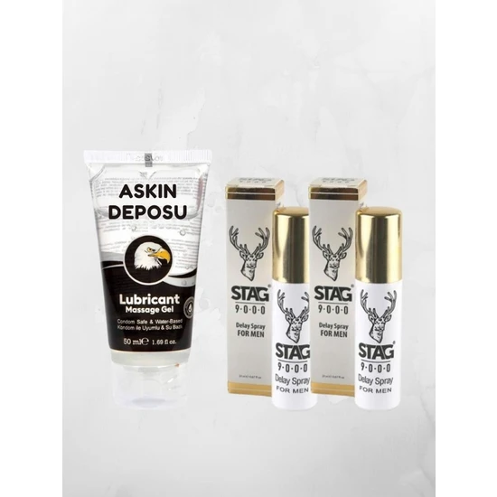 Aşkın Deposu Kayganlaştırıcı Jel 50 ml + Stag Sprey