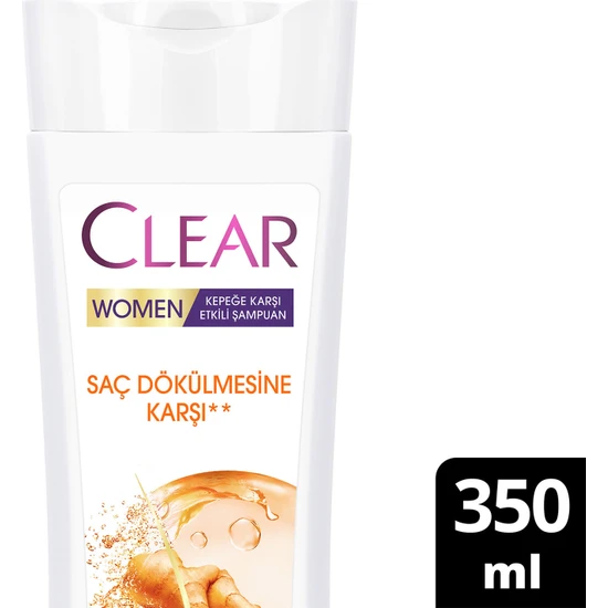 Clear Women Kepeğe Karşı Etkili Şampuan Saç Dökülmesine Karşı 350 ml