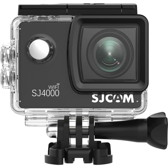 Sjcam SJ4000 WiFi 4K UHD 156° 2” Geniş Ekran H.265 900mAh Hareket Algılama 30 Metre Su Geçirmez Kılıflı Aksiyon Kamerası Siyah