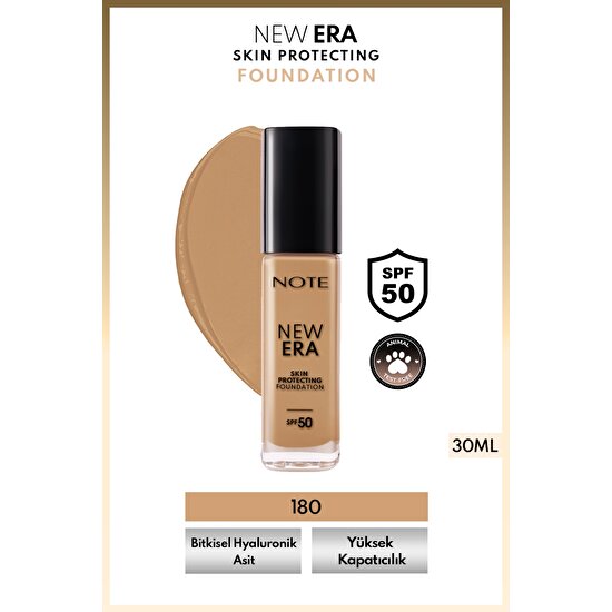 Note New Era Skin Protecting 180 Dark Honey Nemlendirici Etkili Spf 50 Hyaluronik Asitli Fondöten