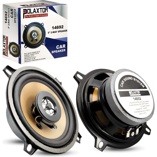 Polaxtor Oto Hoparlör 13CM 200W Tweeterlı 1 Adet PLX-14692