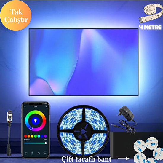 Neeko Telefon Kontrollü Tv Arkası Rgb Şerit LED