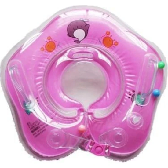 Mediterian Pembe Emniyet Kilitli Bebek Yüzme Boyun Simidi Pembe Renk - 1609004