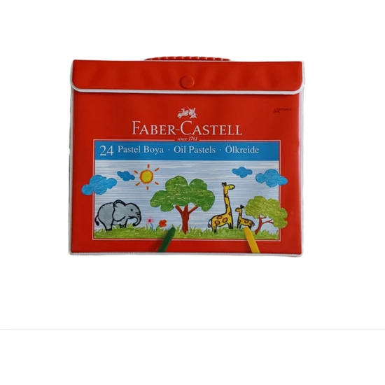 Faber-Castell Faber Castell Plastik Çantalı 24 Renk Pastel Boya