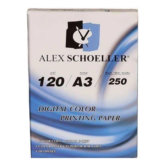 Alex Schoeller A3 Fotokopi Kağıdı Laser-Copy-Inkjet 250 Li 120 Gr Beyaz