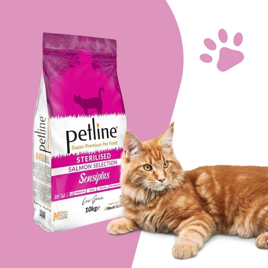 Pet Line Petline Sensiplus Somonlu Kısırlaştırılmış Kedi Maması 10 kg