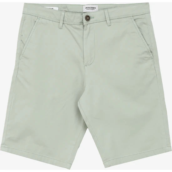 Jack & Jones Yeşil Erkek Regular Fit Duble Paça Chino Şort Jpstbowıe Jjshorts Solıd Sn