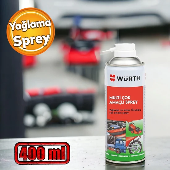 Badem10 Würth Yağlayıcı Yağlama Paslanma Koruyucu Multi Çok Amaçlı Sprey 400 ml Gıcırtı Pas Giderici