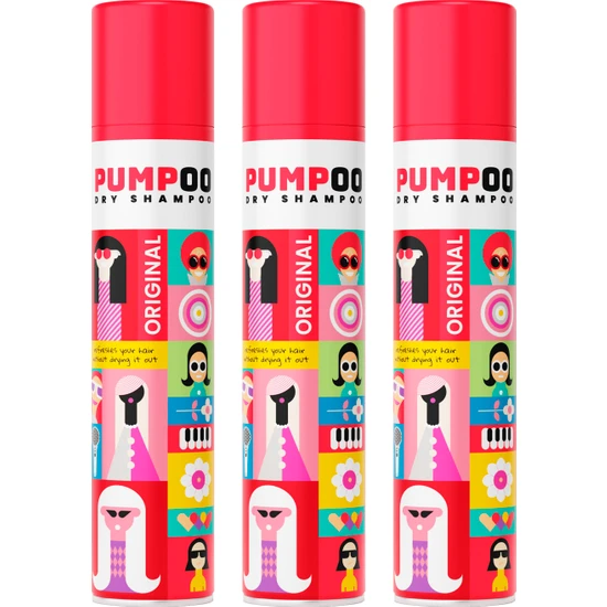 Pumpoo Orijinal Kuru Şampuan - Original Dry Shampoo X3 Adet