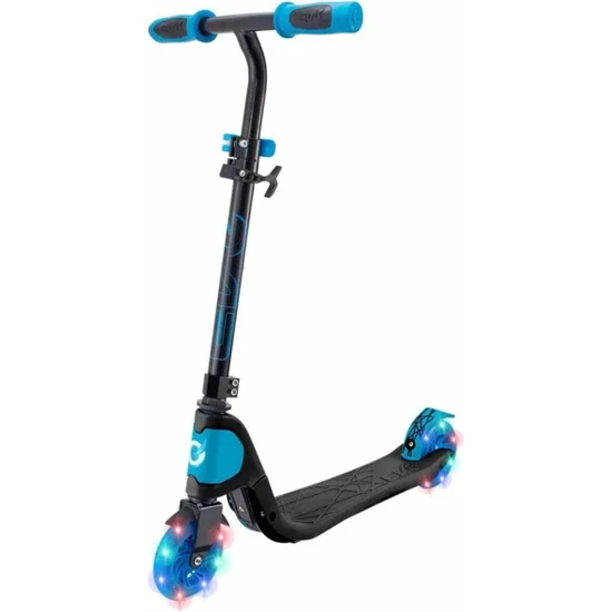 Evo 2 Tekerlekli Katlanabilir Light Speed Işıklı Mavi Scooter