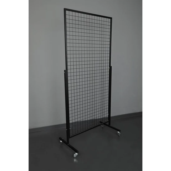 Rafburada Rafburada®Tekerlekli Sık Telli Tel Raf. Tel Pano Stand, Duvar Askılığı 90x190cm