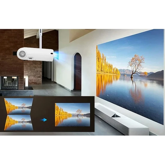 Sz Master Taşınabilir Mini Projektör Akıllı Full Hd Projeksiyon Ev Ofis Için Çok Fonksiyonlu Kablosuz Video Projektör