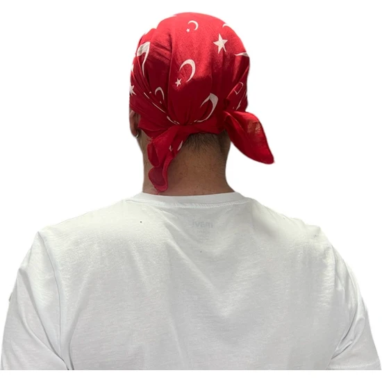 Askıcı Türk Bayrağı Kırmızı Bandana