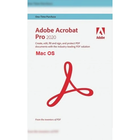 Adobe Acrobat Pro 2020 - 1 MAC Cihaz Lifetime/Ömür Boyu Lisans Kodu