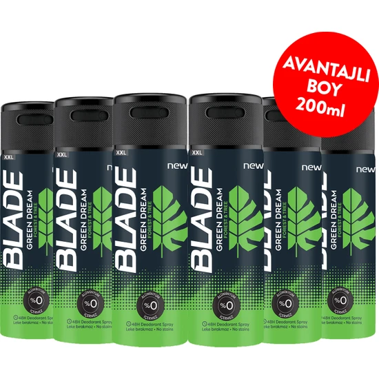 Blade Green Dream Erkek Deodorant 6 x 200 ml