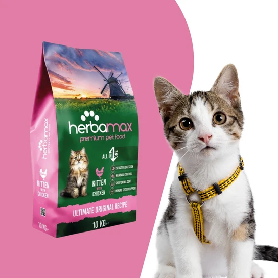 Herba Max Herbamax Kitten Tavuklu Yavru Kedi Maması 10 kg