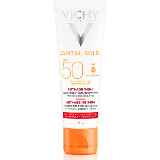 Vichy Capital İdeal Soleil Yaşlanma Karşıtı Spf 50+ Yüz Güneş Kremi 50 ml