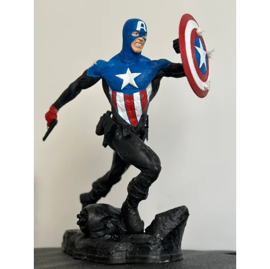 Saranostra Captain America 35 cm Dev Boy Figür Koleksiyon 3D Kaptan Amerika