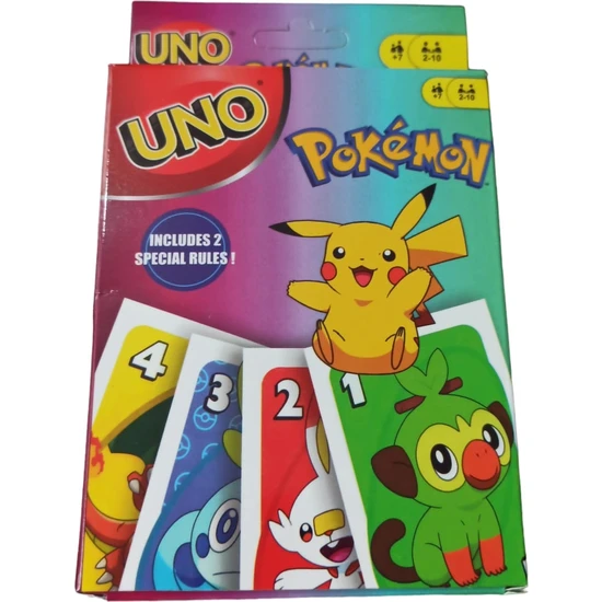 Uno Pokemon Oyun Kartları