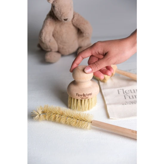 Fleur Fume Bebek Ürünleri Temizlik Seti( Biberon Fırçası + Saplı Temizlik Fırçası + Büyük Boy Temizlik Fırçası)