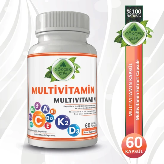 Gökçek Şifa Multivitamin Kapsül - 60 Kapsül 1000mg