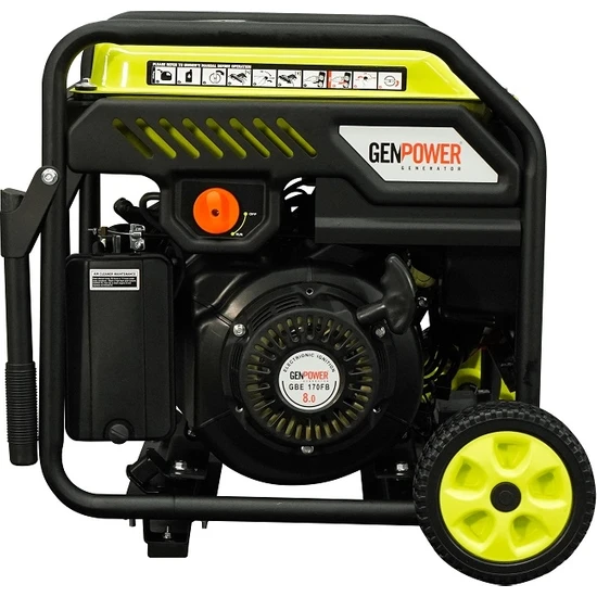 Genpower Gbg 40ie Model 4 Kva, Benzinli, Marşlı, Tekerlekli Açık Tip, Dijital Inverter Monofaze ( 220 Volt) Portatif Jeneratör
