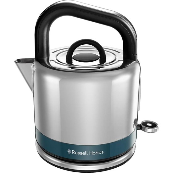 Russell Hobbs 1,5 L Su Isıtıcısı Paslanmaz Çelik Gizli Rezistans Mavi Renkli Otomatik Kapanma